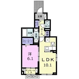 ナリワリ リリー【1階】の間取り