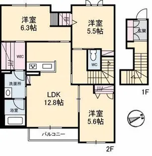 シャーメゾン・グラーノ【2階】の間取り