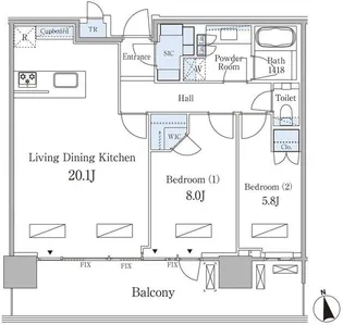 パークコート浜離宮ザタワー【35階】の間取り