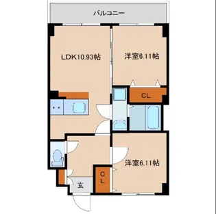 オーシャンブルーII【3階】の間取り