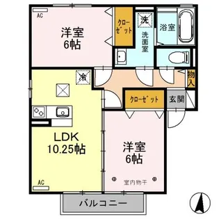 クレインB【1階】の間取り