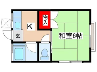當麻ハイツ【2階】の間取り