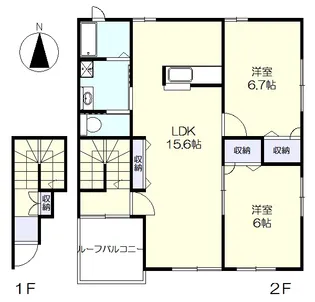 プランドール大橋【2階】の間取り