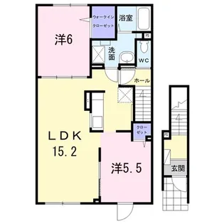 エクセル 五稜郭【2階】の間取り