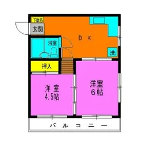 コジマハイツ【1階】の間取り