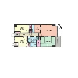 グリシーヌ宮前平【1階】の間取り