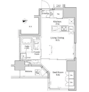 プラウドフラット浅草雷門【6階】の間取り