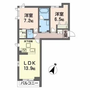パレス中野【1階】の間取り