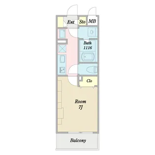 プロシード舞浜【4階】の間取り