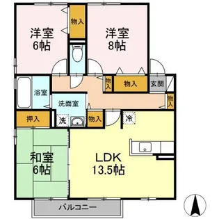 ベルハウス A【2階】の間取り