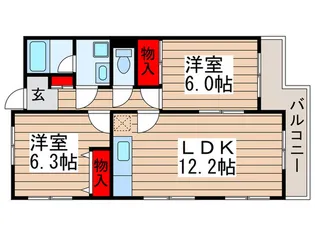 ラポールS【2階】の間取り