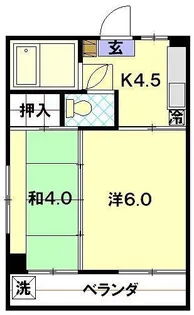 コーポ一色【3階】の間取り