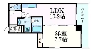 プラネシア星の子三条油小路【7階】の間取り