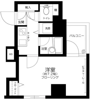 パレステュディオ五反田【8階】の間取り