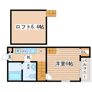 LUNA HOUSEII【2階】の間取り
