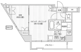 レジディア笹塚II【4階】の間取り