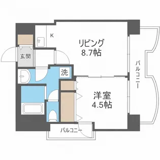 札幌ビオス館【8階】の間取り