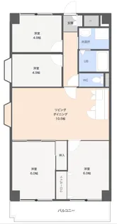 グランブリック水戸【1階】の間取り