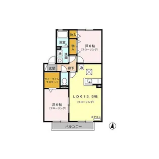 ヒルズ・加茂川【1階】の間取り