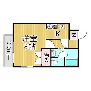 ハイツスズラン【1階】の間取り