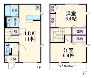 La Beluce 中島の間取り