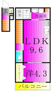 ハレレア南柏【1階】の間取り