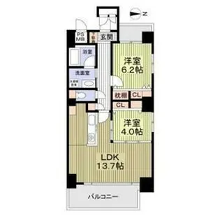 ブランメゾン@船場【14階】の間取り