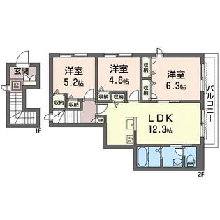 クレア大泉学園【2階】の間取り