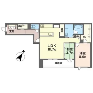 エルシエル【1階】の間取り