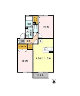 ブラン ソレイユ【2階】の間取り