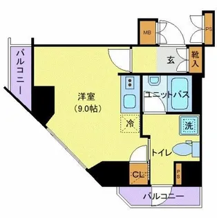 ダイナシティ西新宿【12階】の間取り