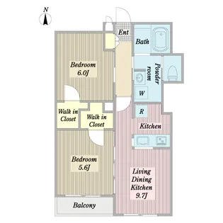 ミルエール弐番館【2階】の間取り