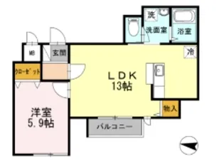 ソレイユ柏木【2階】の間取り