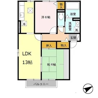 モンテカンパーニャ【1階】の間取り