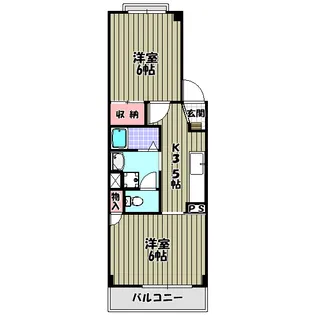 グリーンヒルハイツ【1階】の間取り
