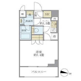 COCO-CHILL KAMEARI【2階】の間取り