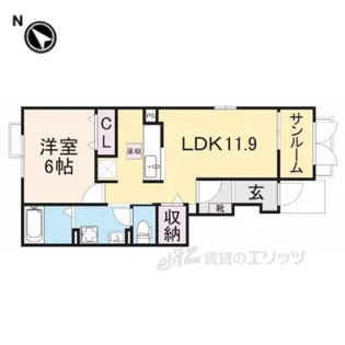 クラールリヒト【1階】の間取り