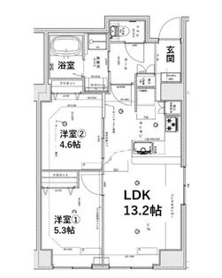 シティコート目黒4号棟【7階】の間取り