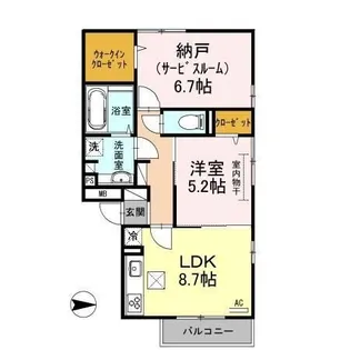 ブランハイム【1階】の間取り