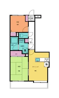グリーンパーク早稲田1【4階】の間取り
