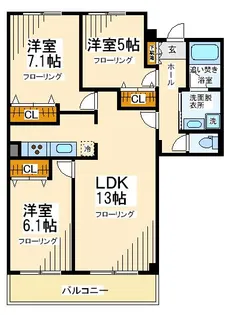 アーバンフラッツつつじヶ丘【2階】の間取り