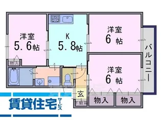 ライン大和 D棟【2階】の間取り