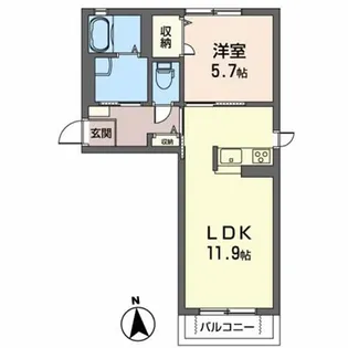 ベルスクエアA【2階】の間取り