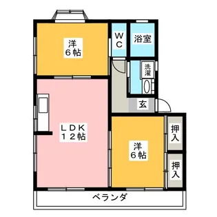 サンプラントA【2階】の間取り