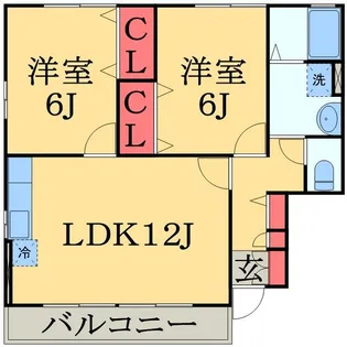 アンソレイエ【1階】の間取り