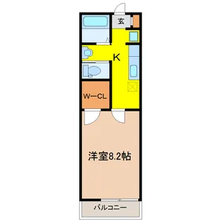 フォルクローレB【2階】の間取り