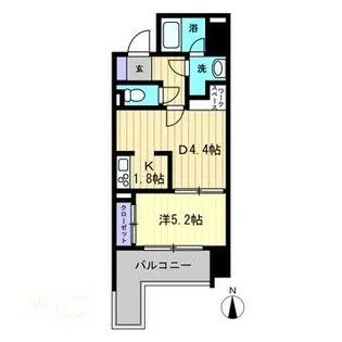 リアライズ瓦町【6階】の間取り