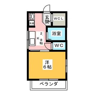 プレジールとざき【1階】の間取り