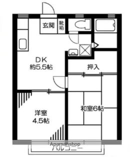 ブリーズ若葉【2階】の間取り