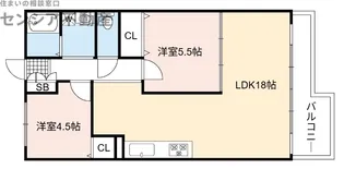 深江橋第2コーポ.【11階】の間取り